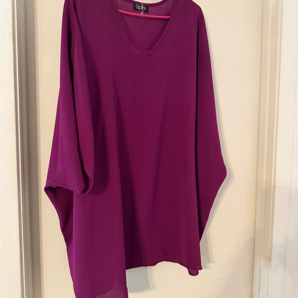 Women's Purple V-Neck Top